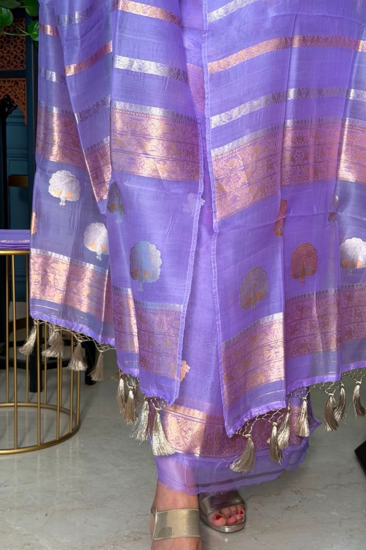 New Banarasi weave suit sets on pure organza silk!!