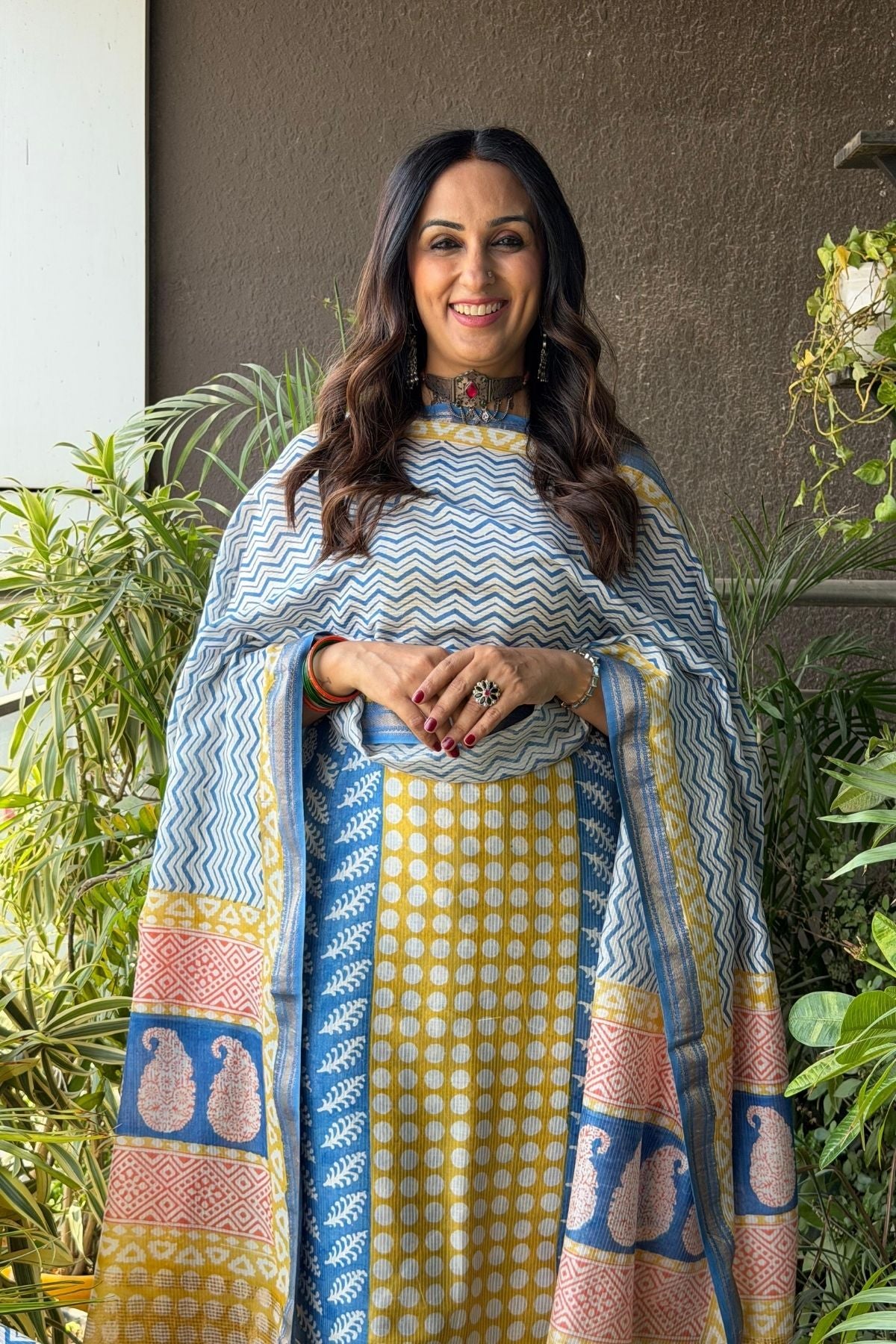 Handblocked Bagh full sets on pure Maheshwari!!