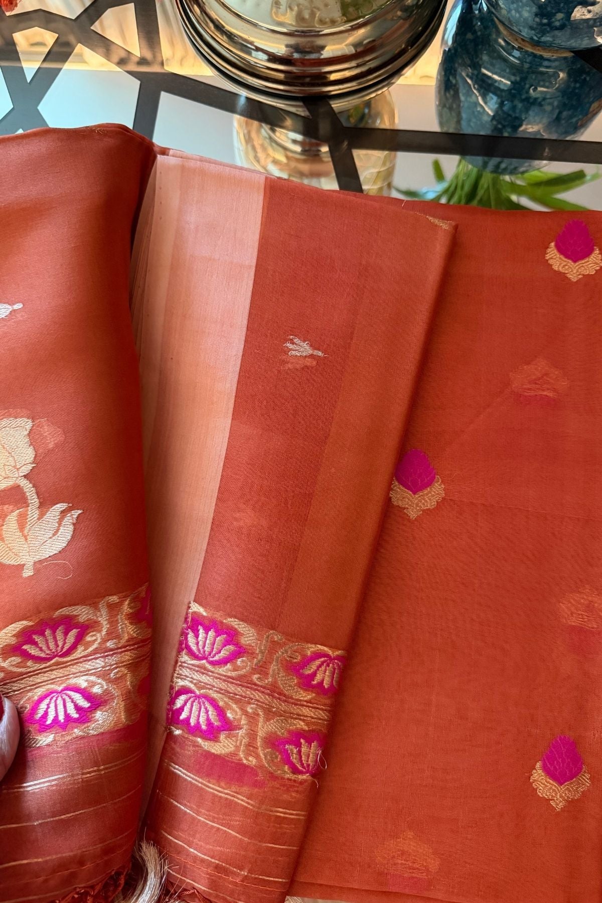 Handloom pure Kora silk full suit sets!!
