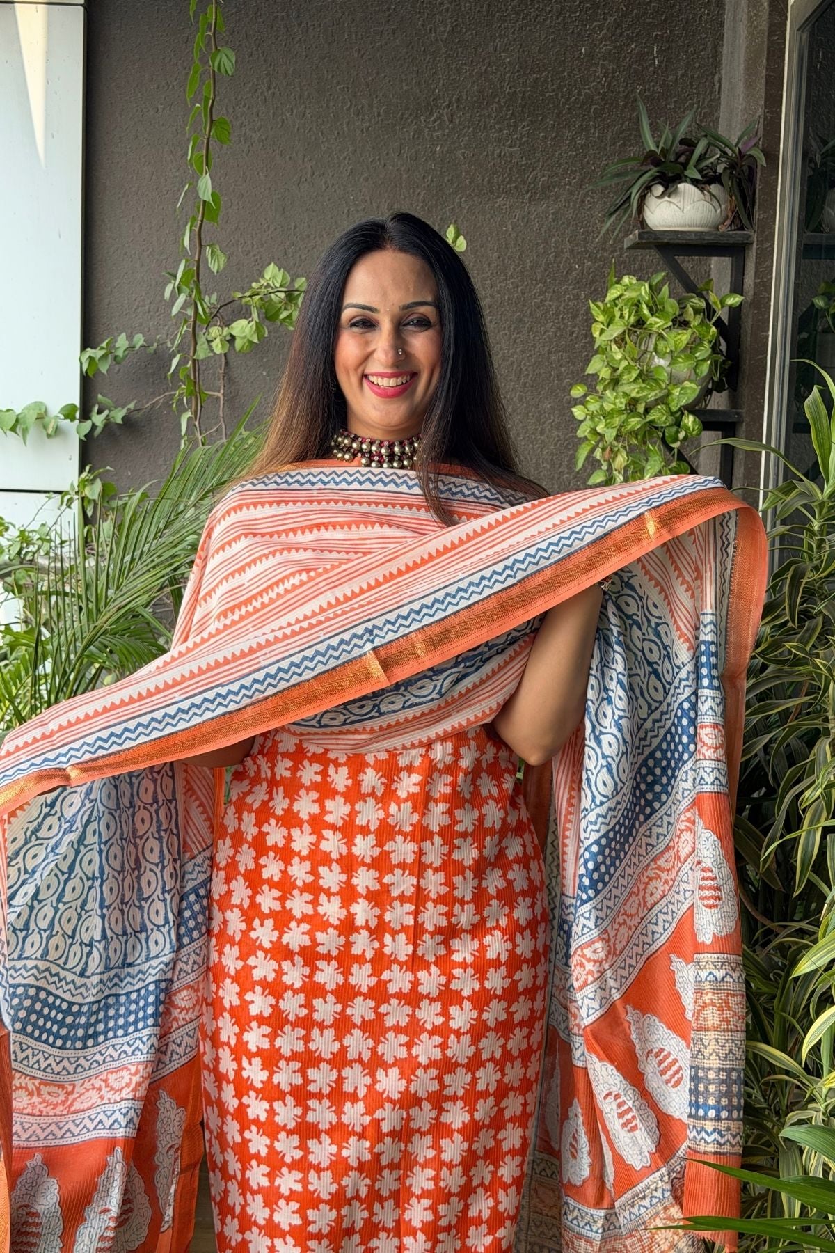 Handblocked Bagh full sets on pure Maheshwari!!