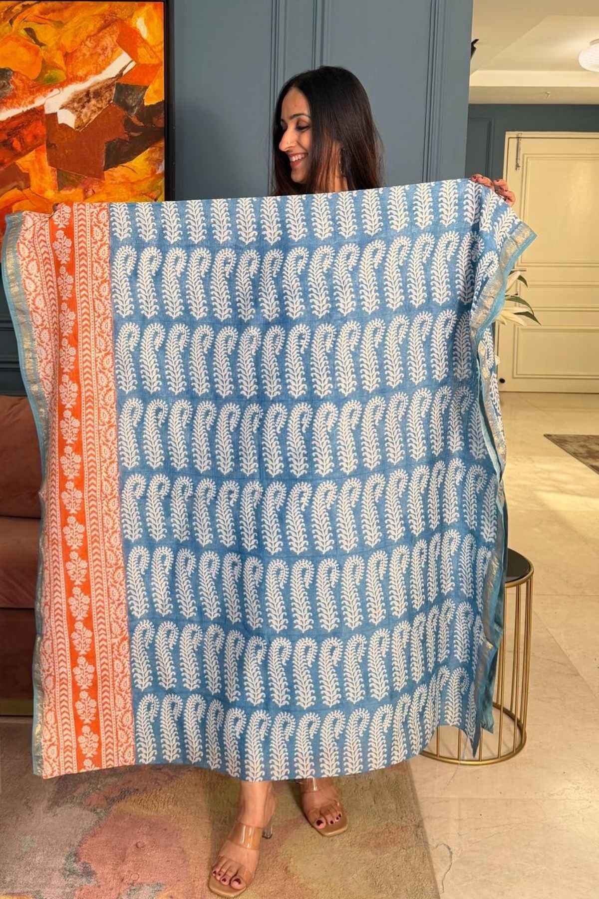 Handblocked Bagh full sets on pure Maheshwari!!