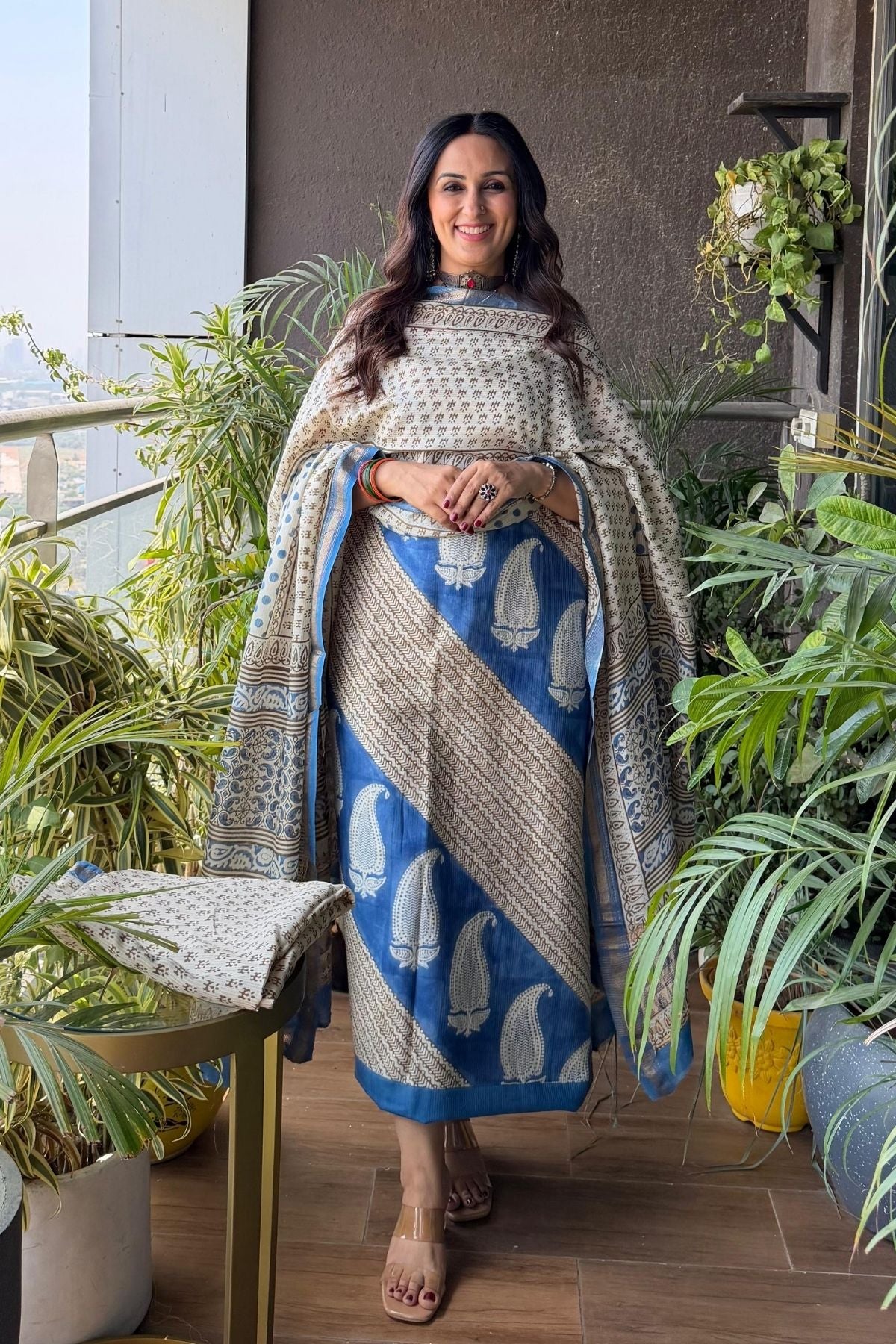 Handblocked Bagh full sets on pure Maheshwari!!