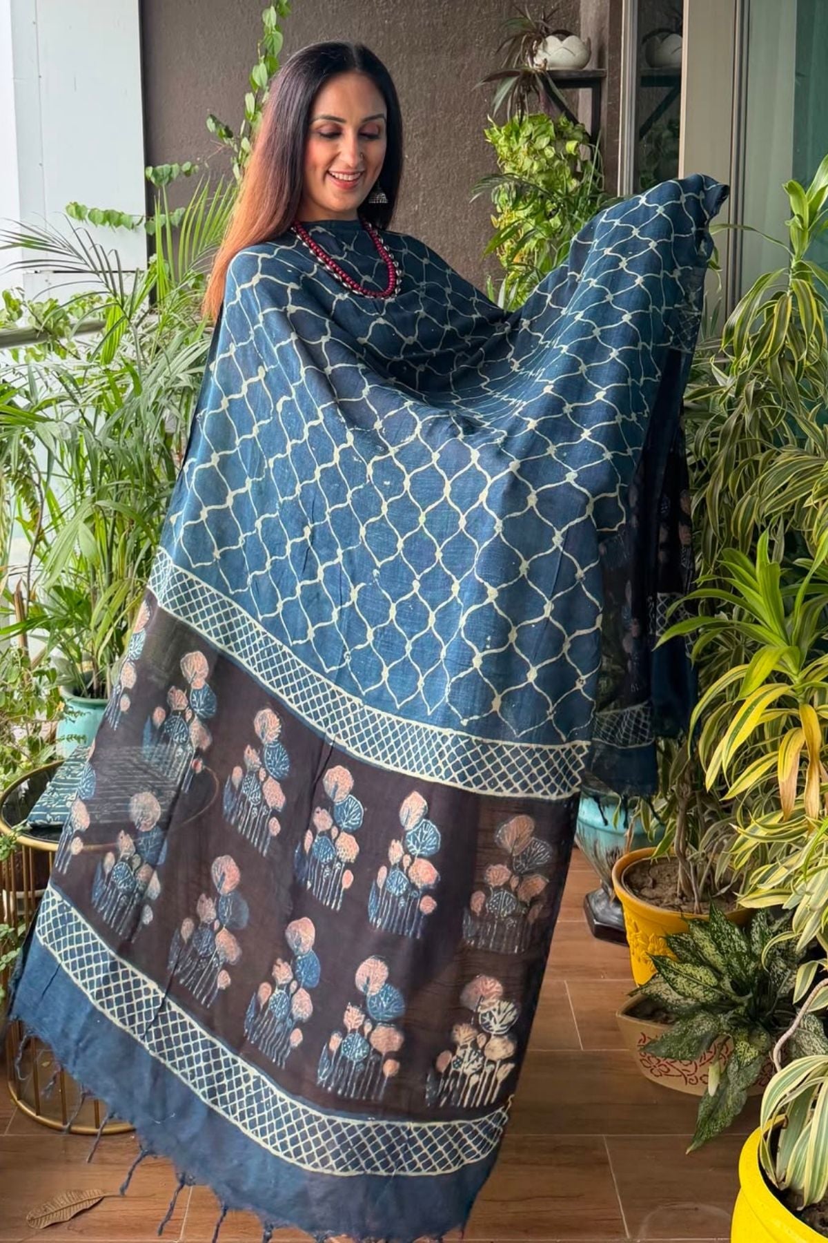 Handblocked Slub cotton linen full sets!!
