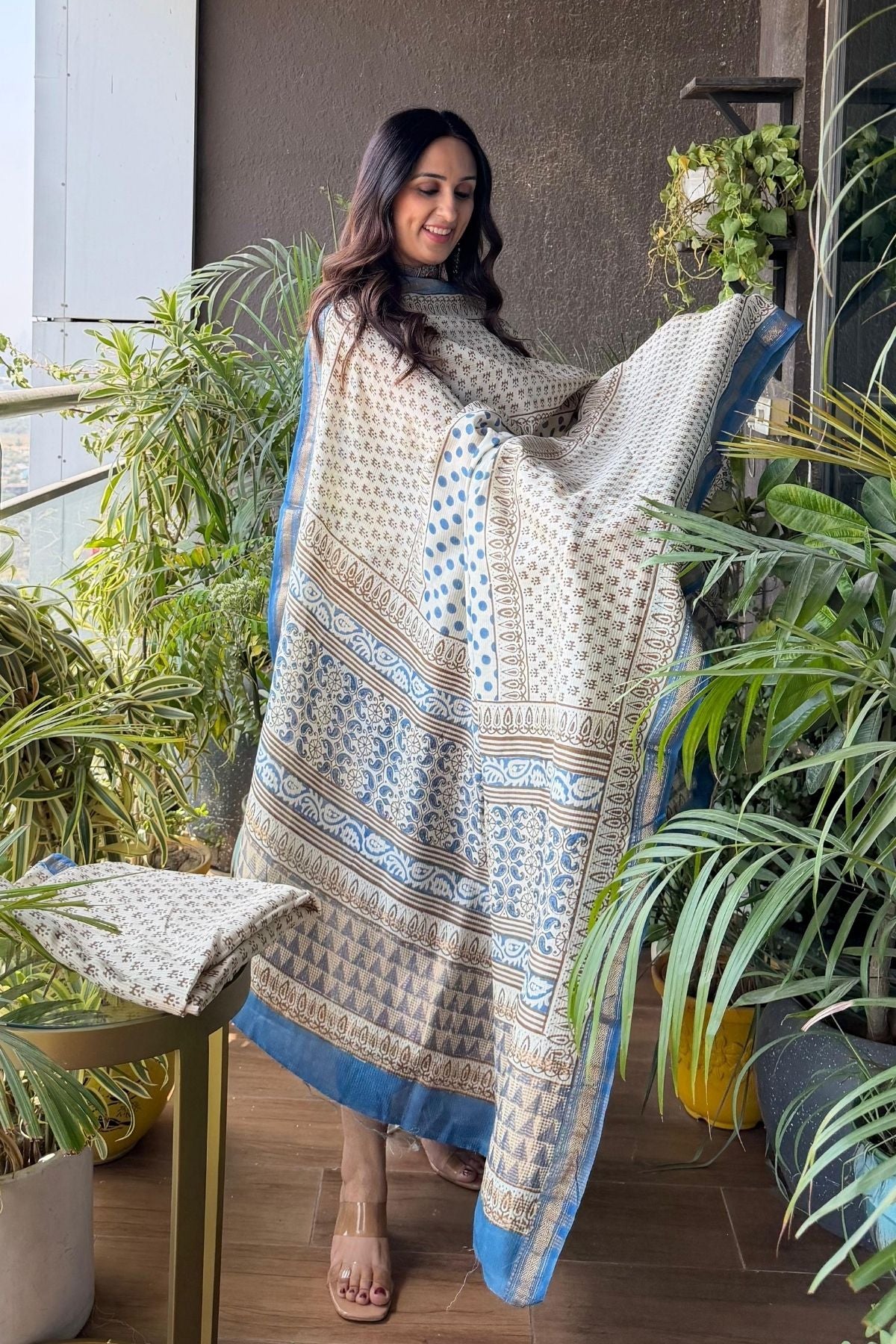 Handblocked Bagh full sets on pure Maheshwari!!