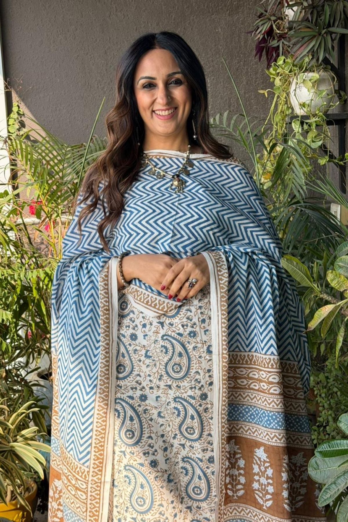 Bagh Blockprinted taj cotton full suit set