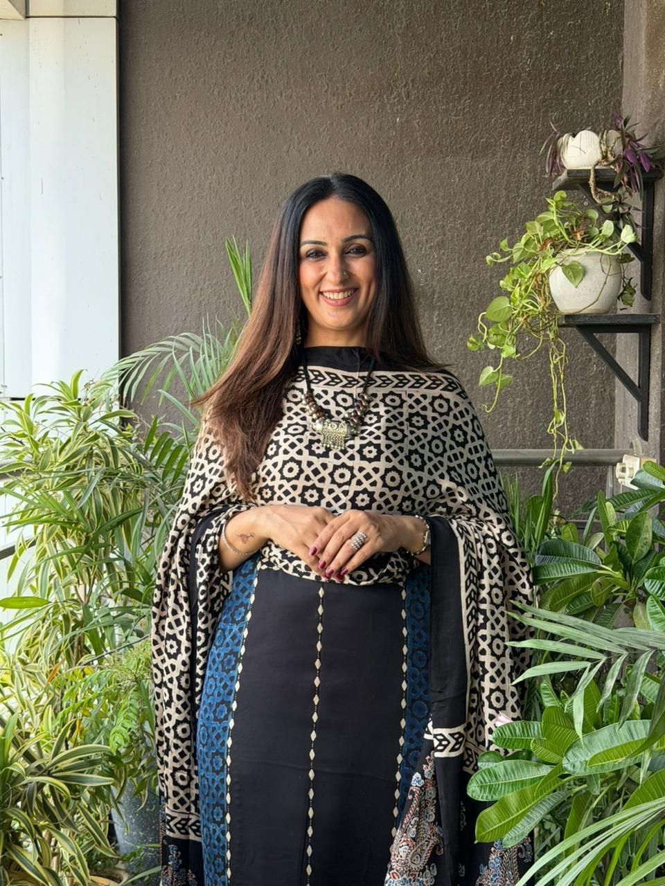 Handblocked Ajrakh full sets in modal with Lagdi patta on dupatta!!