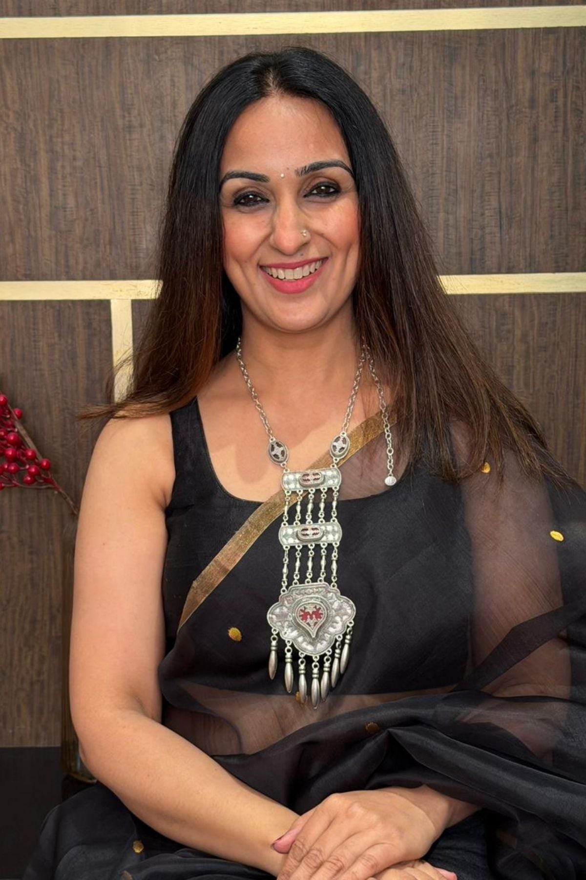 Handcrafted German Silver neckpiece!!