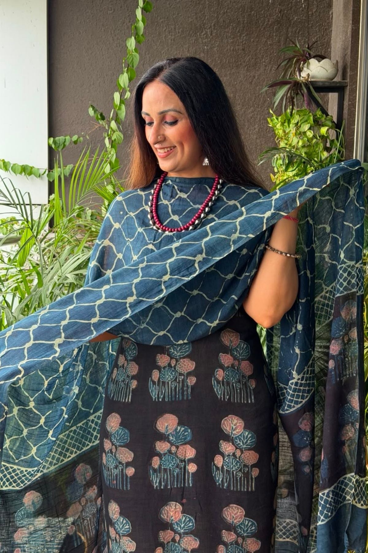 Handblocked Slub cotton linen full sets!!