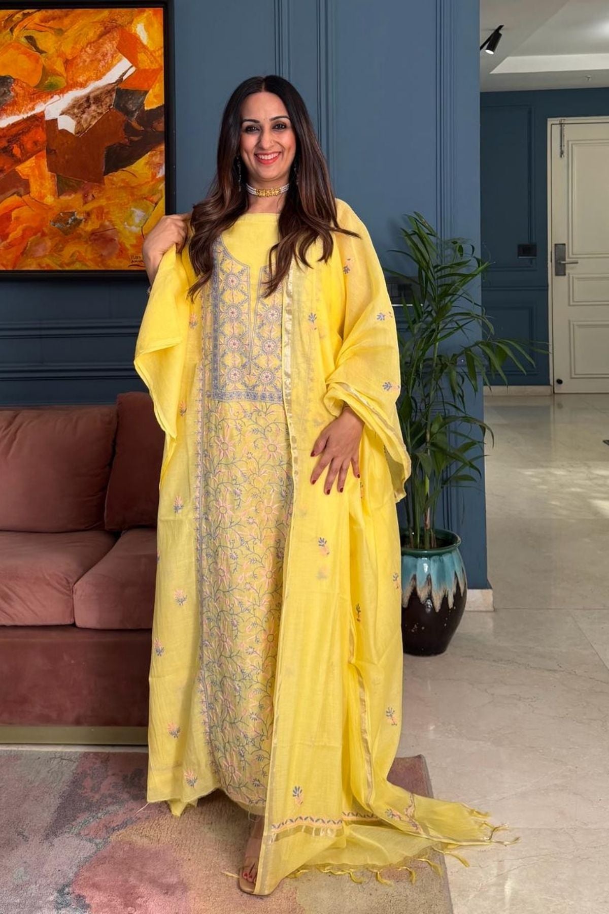 Chikankari on pure Mul cotton!!