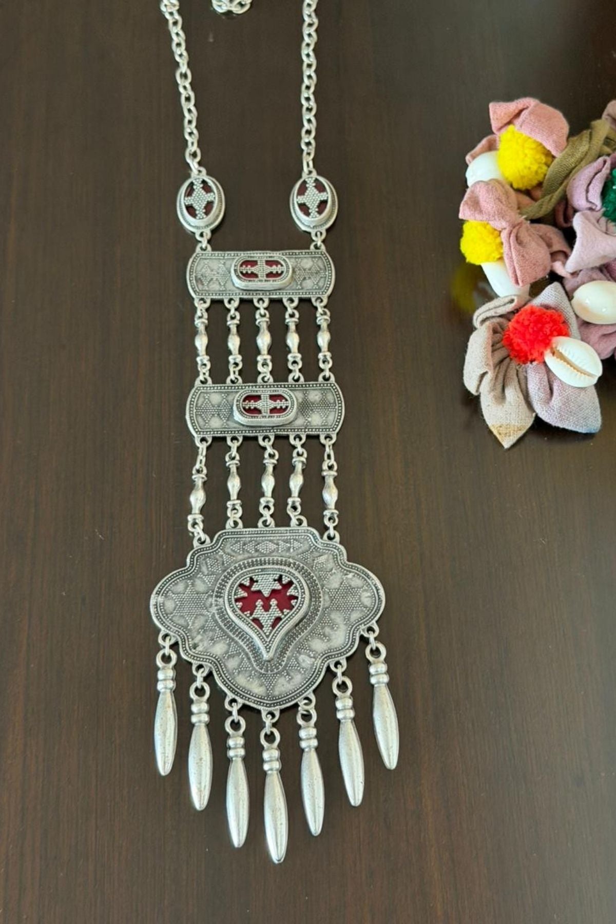 Handcrafted German Silver neckpiece!!