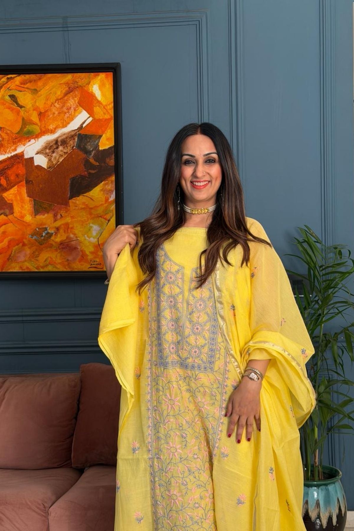 Chikankari on pure Mul cotton!!