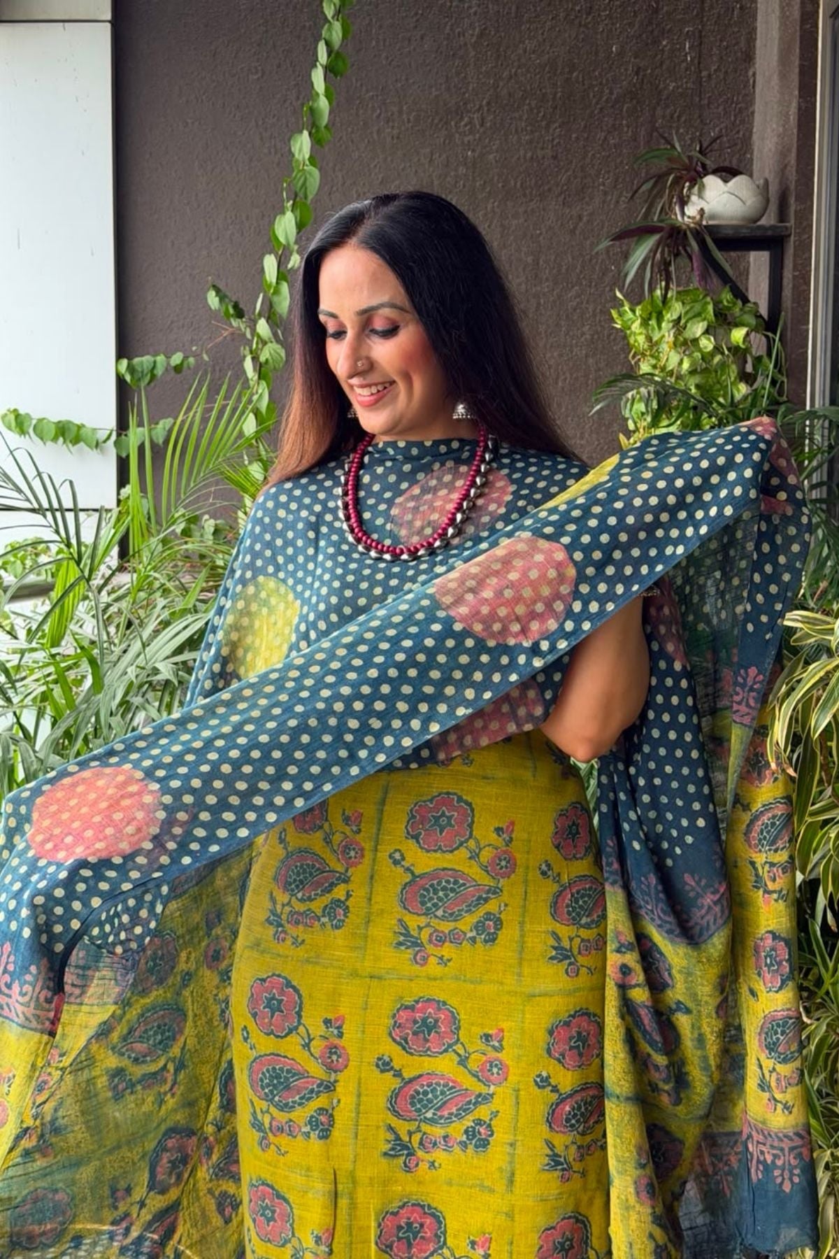 Handblocked Slub cotton linen full sets!!