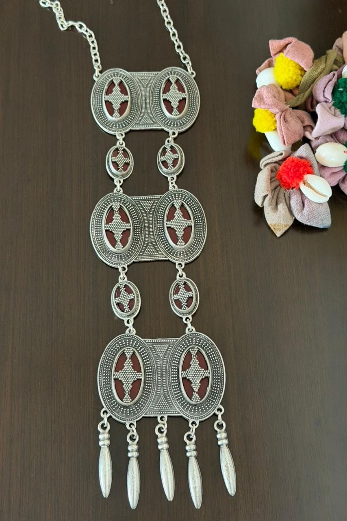 Handcrafted German Silver neckpiece!!