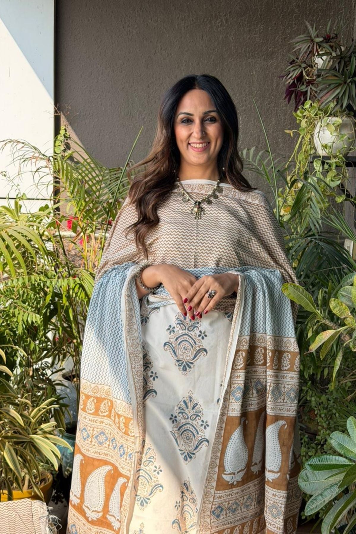 Bagh Blockprinted taj cotton full suit set