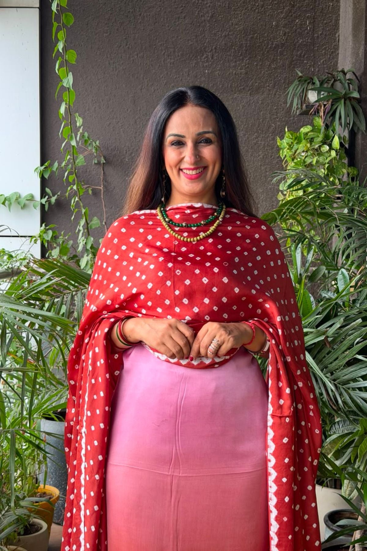 Ombré kurta dupatta set on pure modal Satin