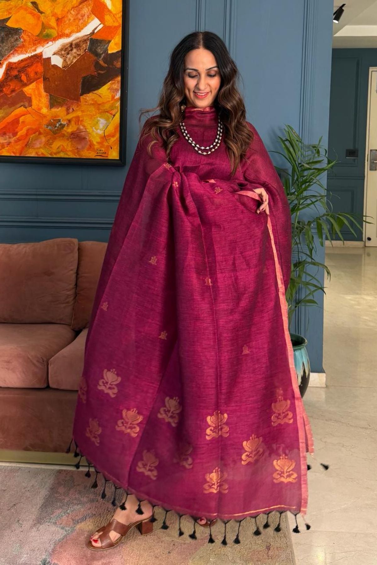 Jayshree linen kurta Dupatta sets