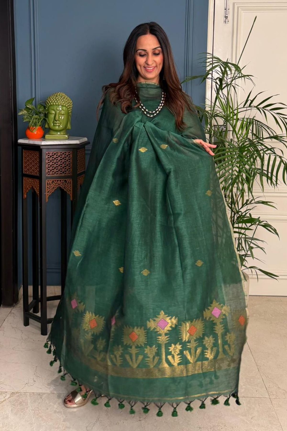 Jayshree linen kurta dupatta set