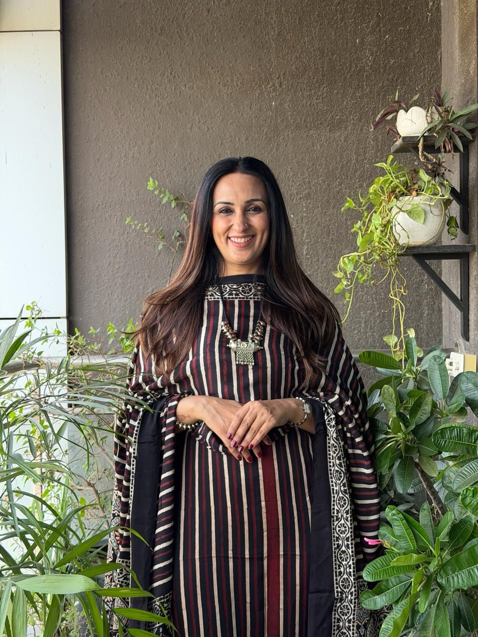 Handblocked Ajrakh full sets in modal with Lagdi patta on dupatta!!