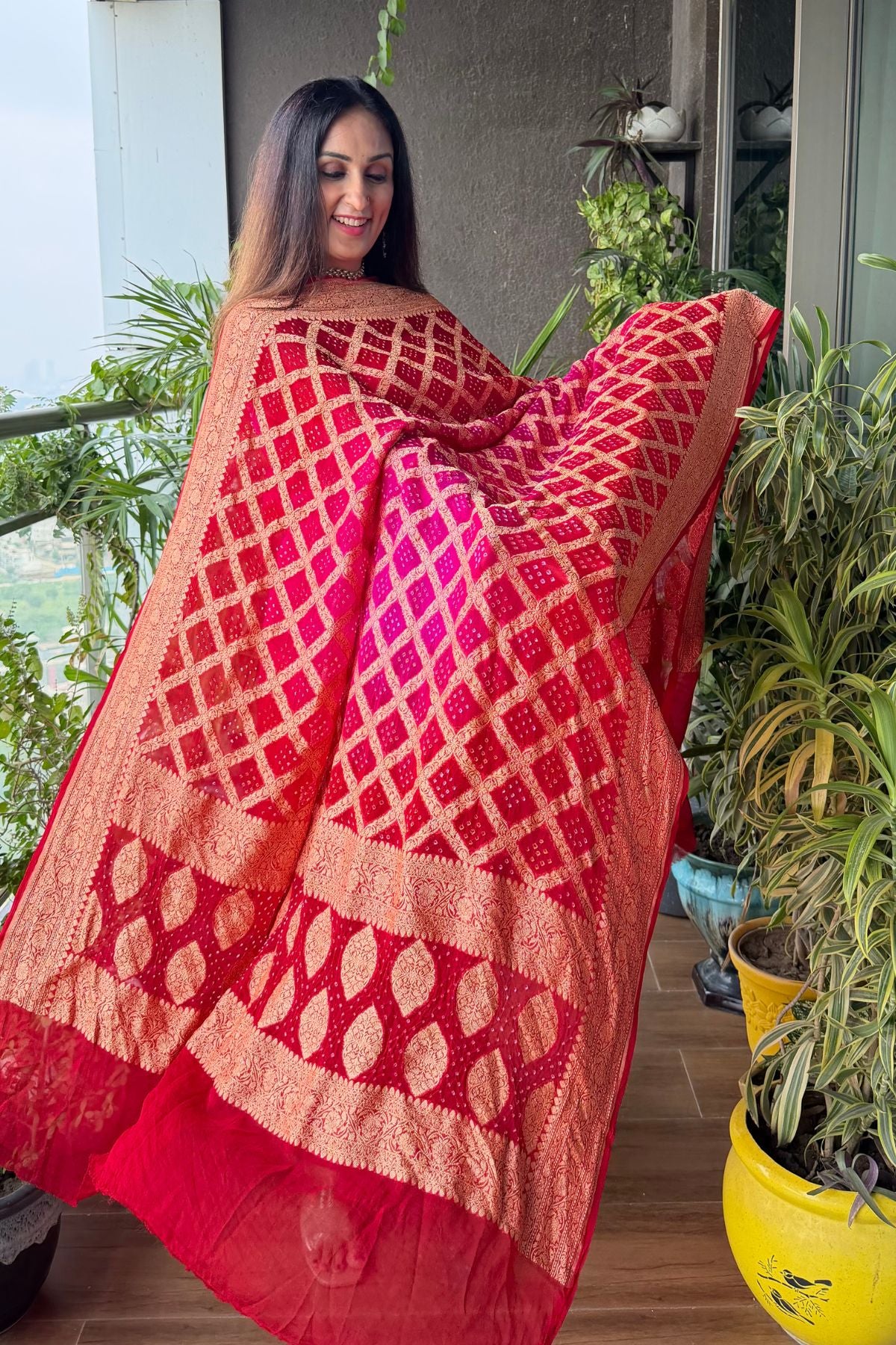 Banarasi khaddi georgette bandhani sets!!!