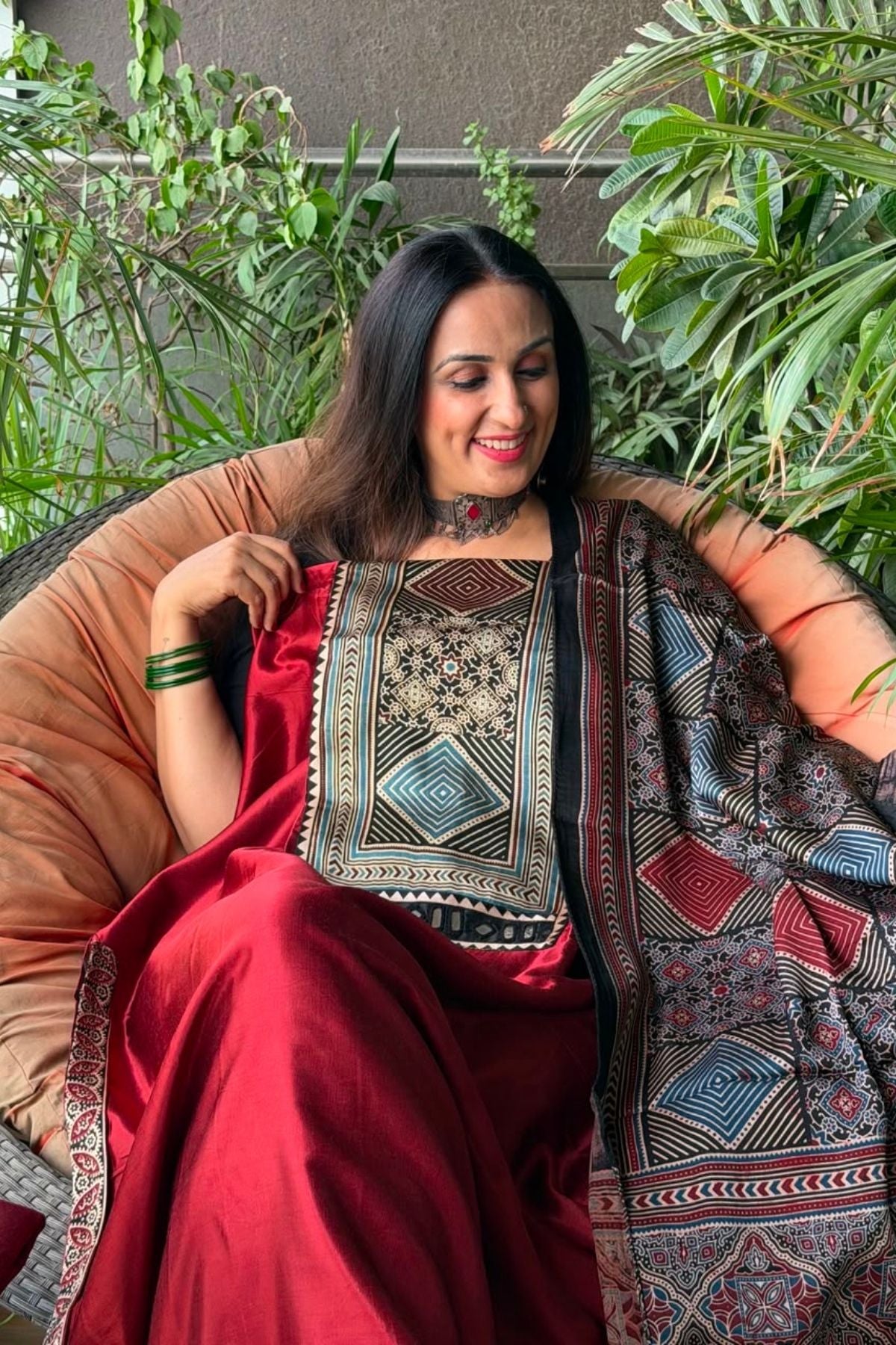 Handcrafted Kutch mirror work Mashru silk full sets!!
