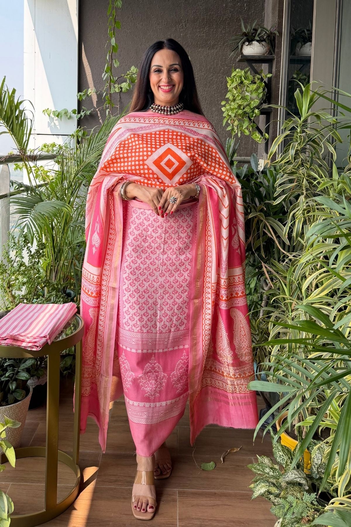 Handblocked Bagh full sets on pure Maheshwari!!