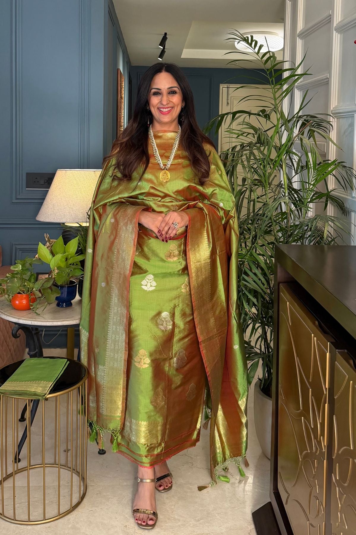 Handwoven pure Katan silk suit sets!!!