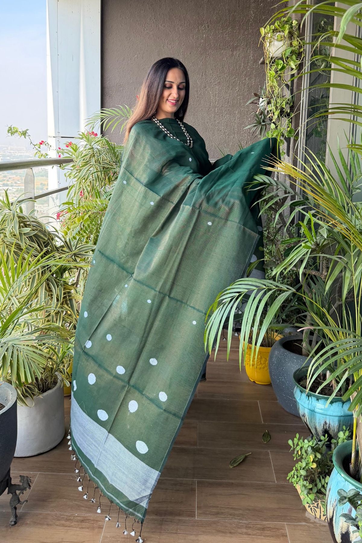 Handspun tissue Jamdani kurta dupatta sets