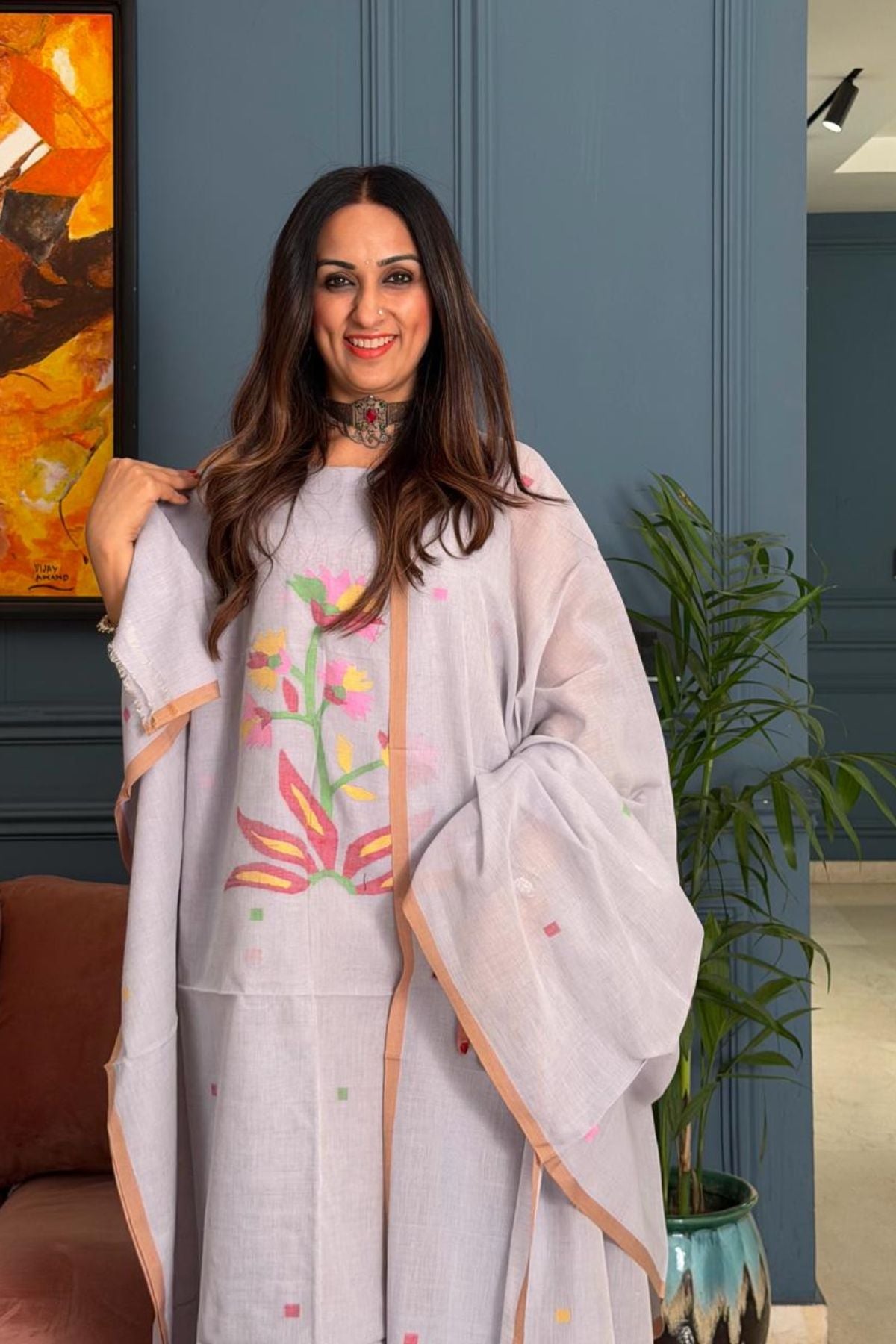 Jamdani pure cotton kurta dupatta sets!!