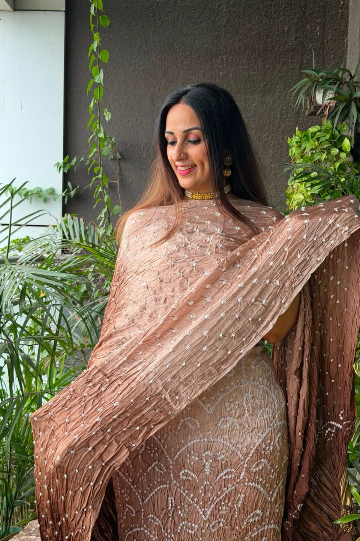 Hand done BANDHANI full set on pure modal!!
