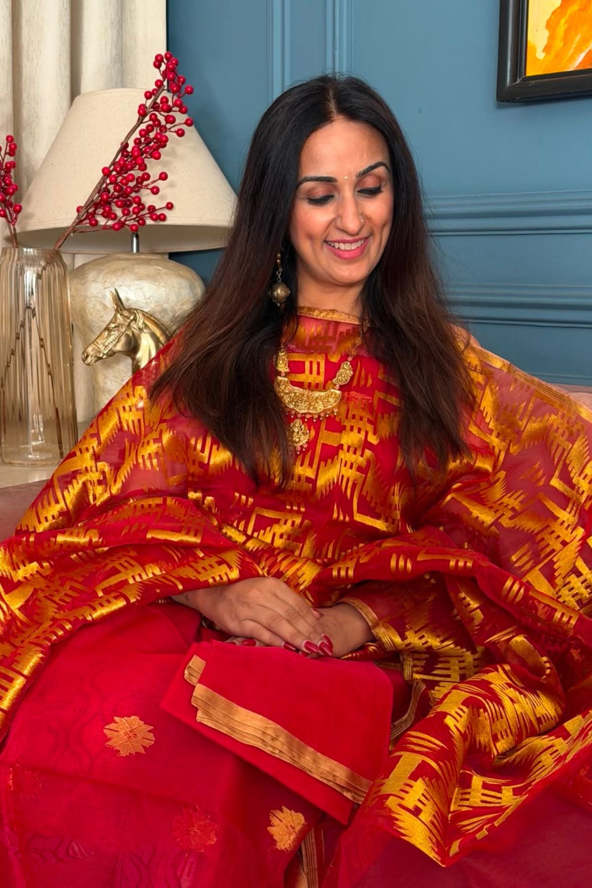 Pure muslin handwoven suit sets