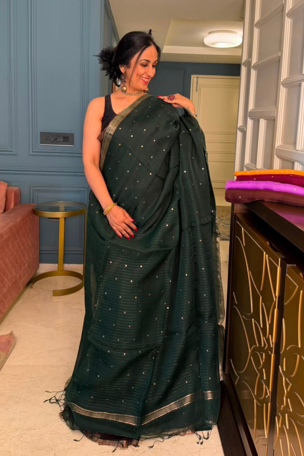 Handwoven pure muslin sarees!!