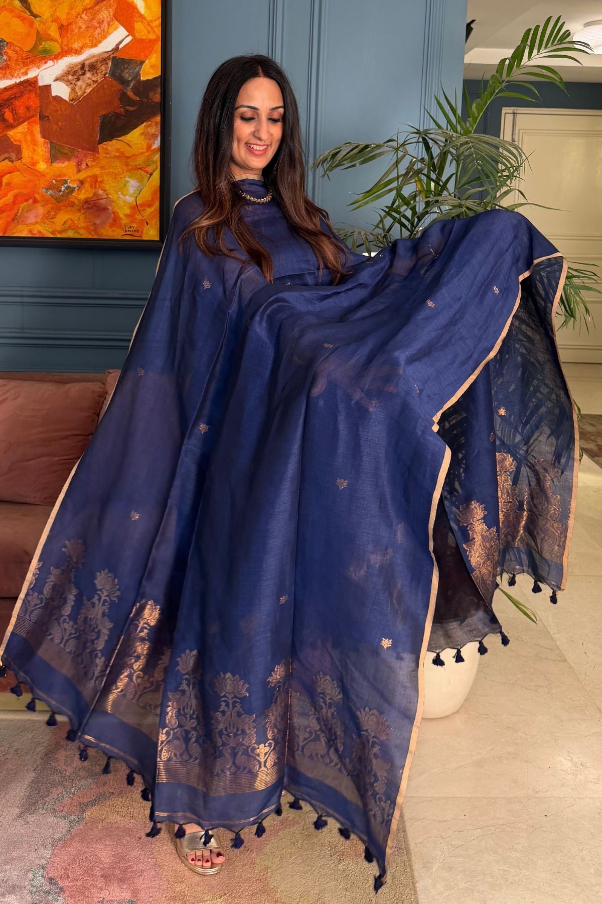 Jayshree linen kurta Dupatta sets