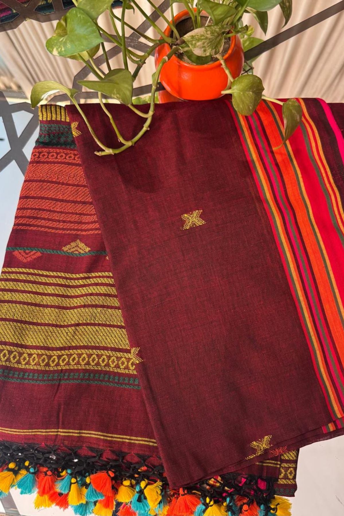 Mercerised cotton Bhujodi inspired sarees