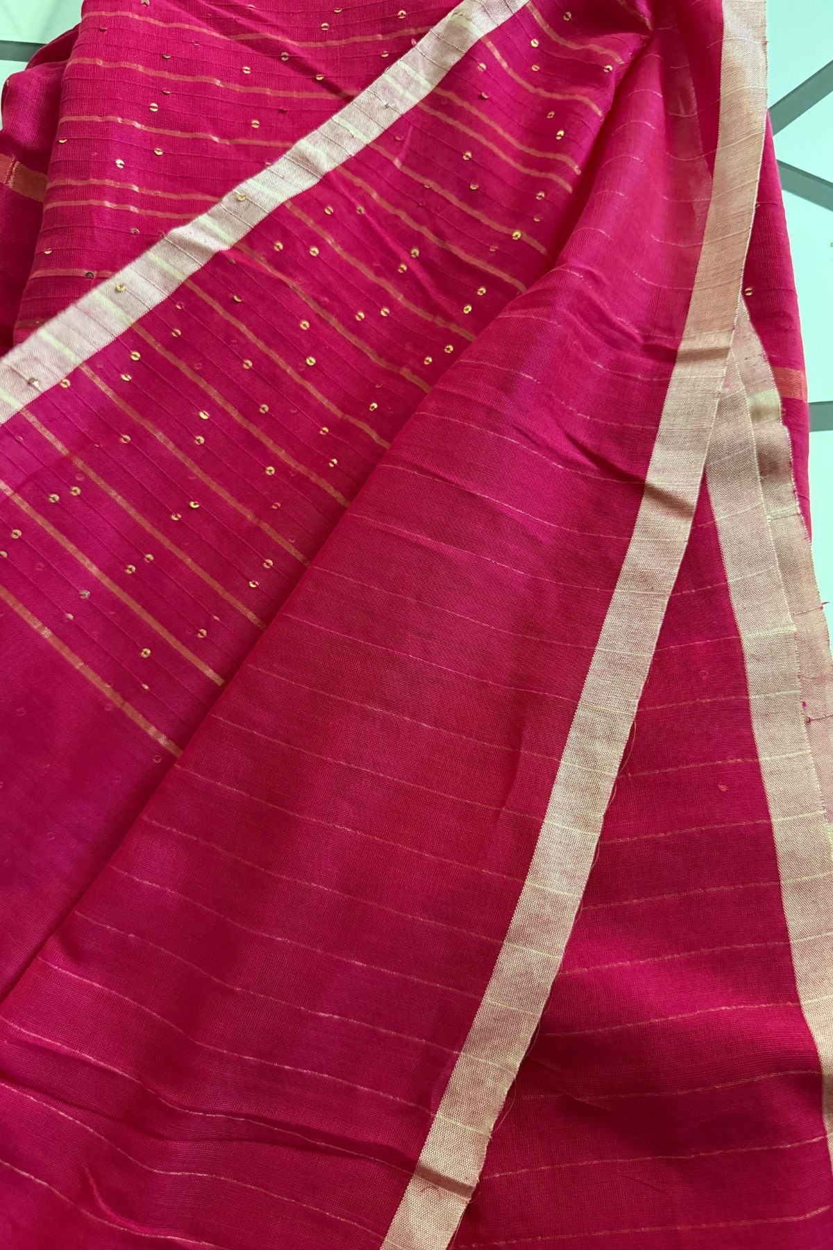 Handwoven pure cotton saree with blouse!!