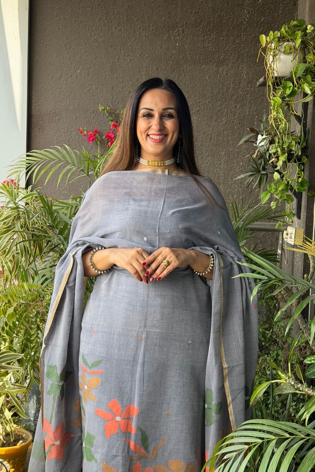 Intricate Jamdani work on pure cotton!!!