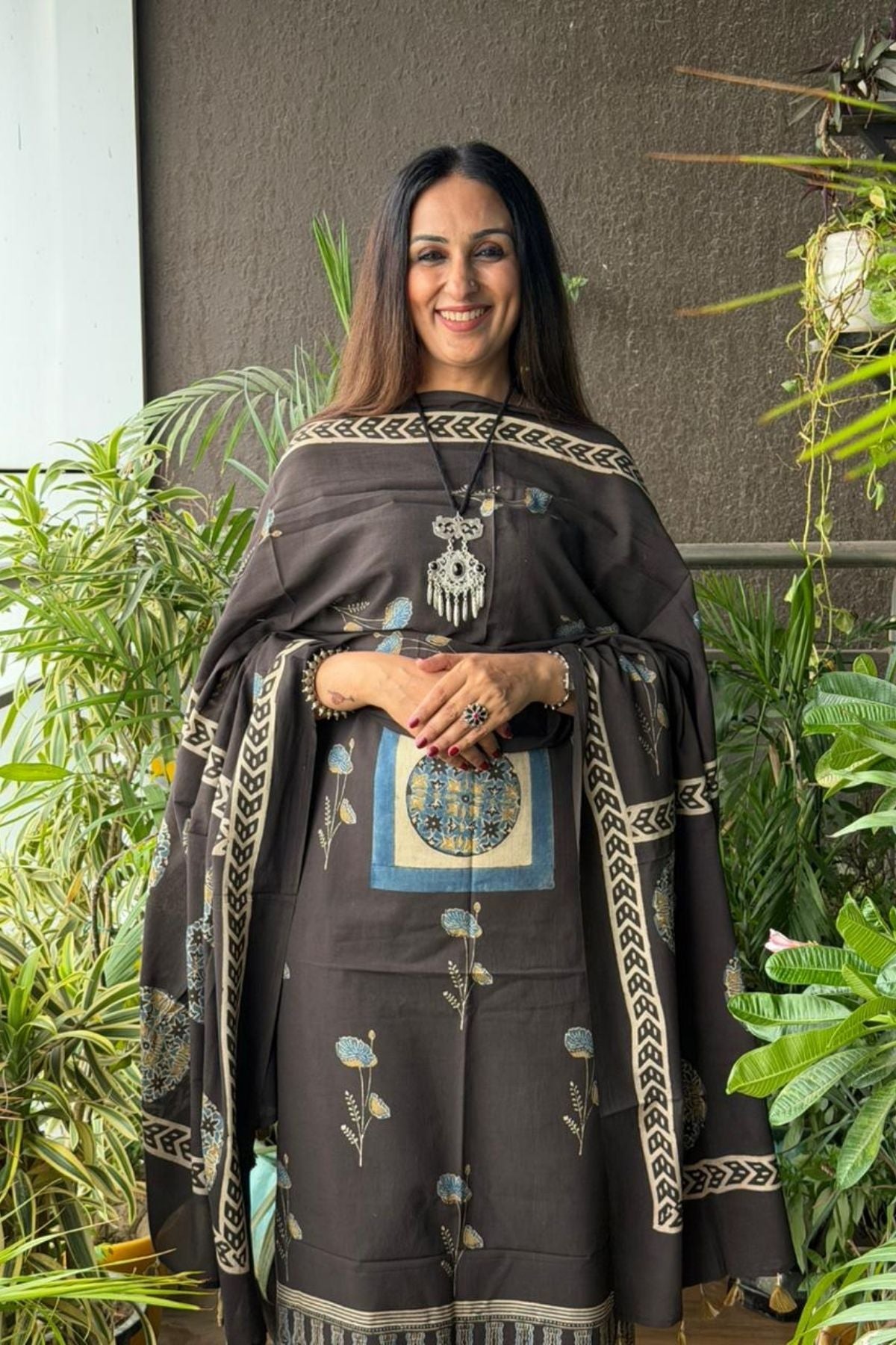 Handblocked Ajrakh Taj cotton full sets!!