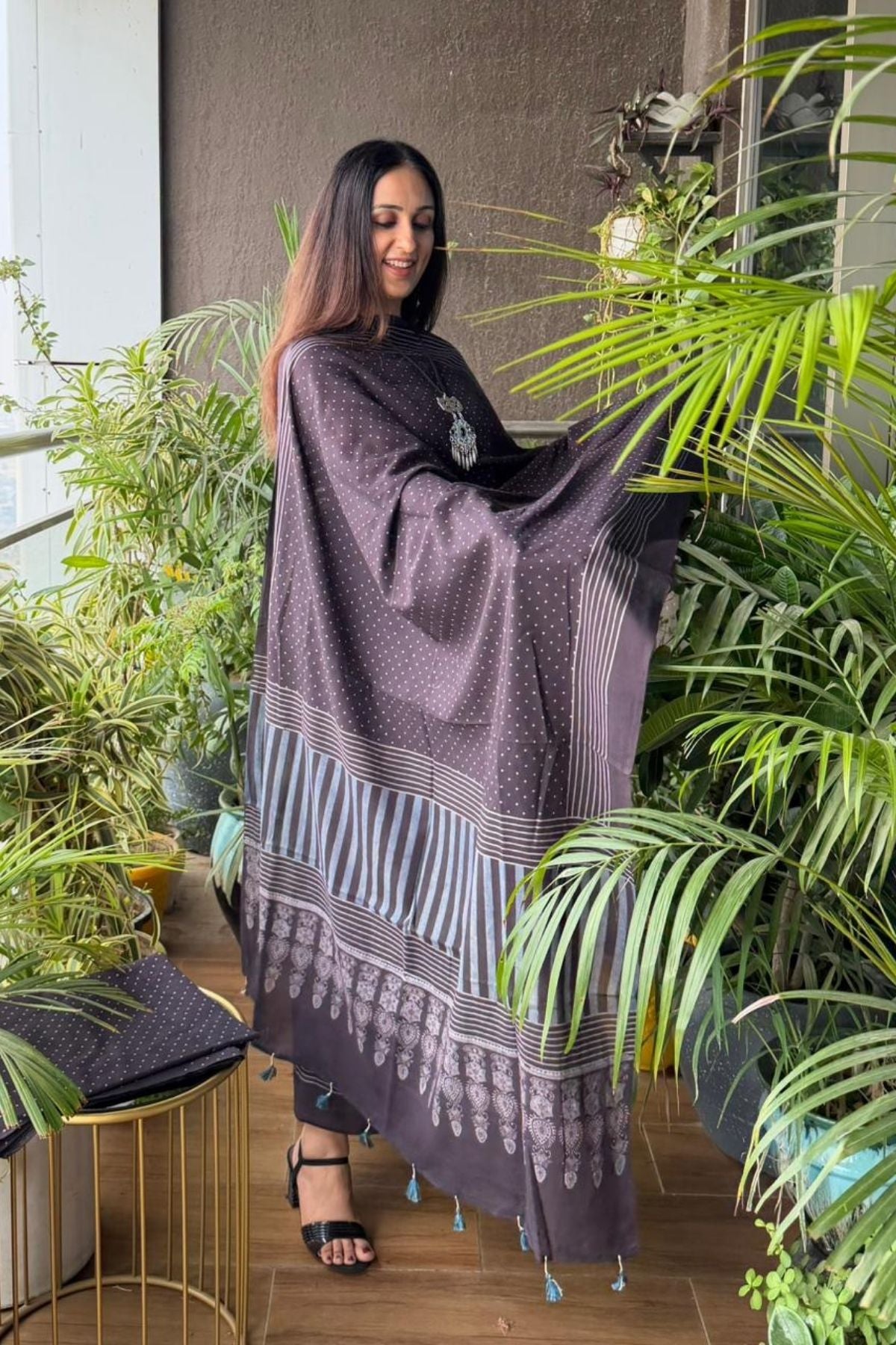 Handblocked Ajrakh Taj cotton full sets!!