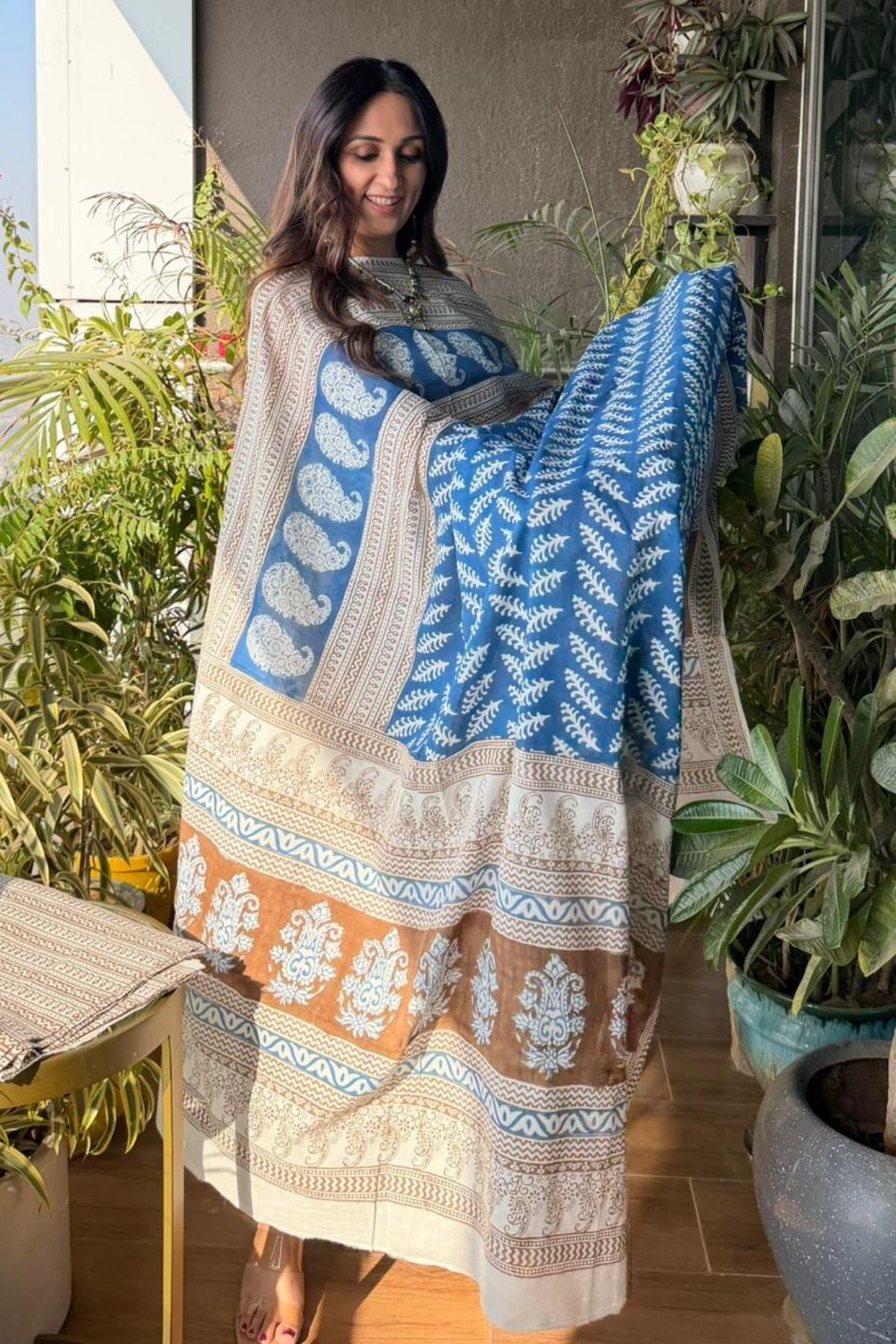 Bagh Blockprinted taj cotton full suit set