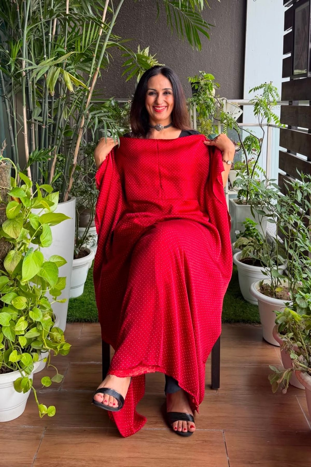 Ajrakh kurta fabric on pure modal !!