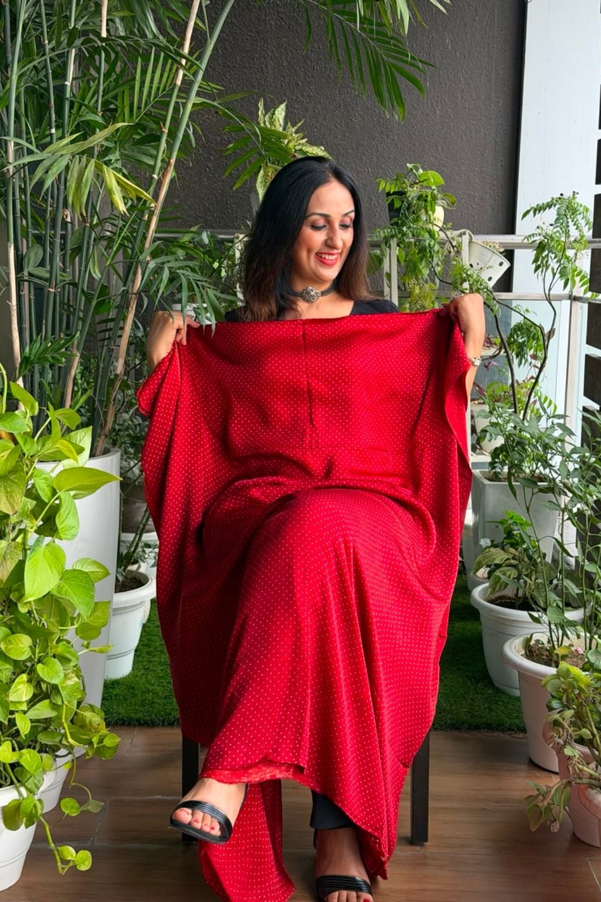 Ajrakh kurta fabric on pure modal !!