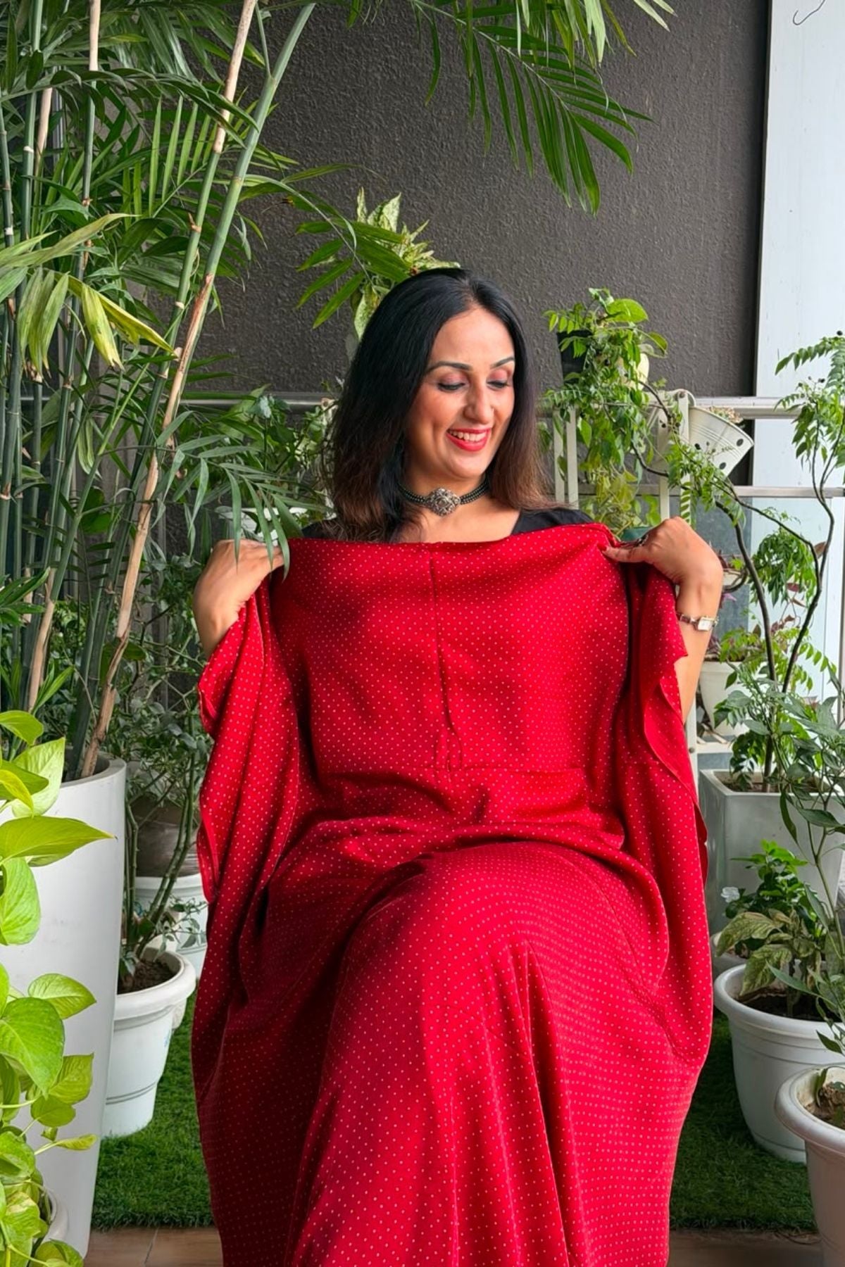 Ajrakh kurta fabric on pure modal !!