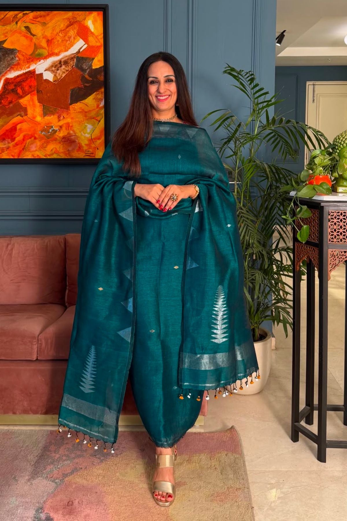 Jayshree linen kurta Dupatta sets