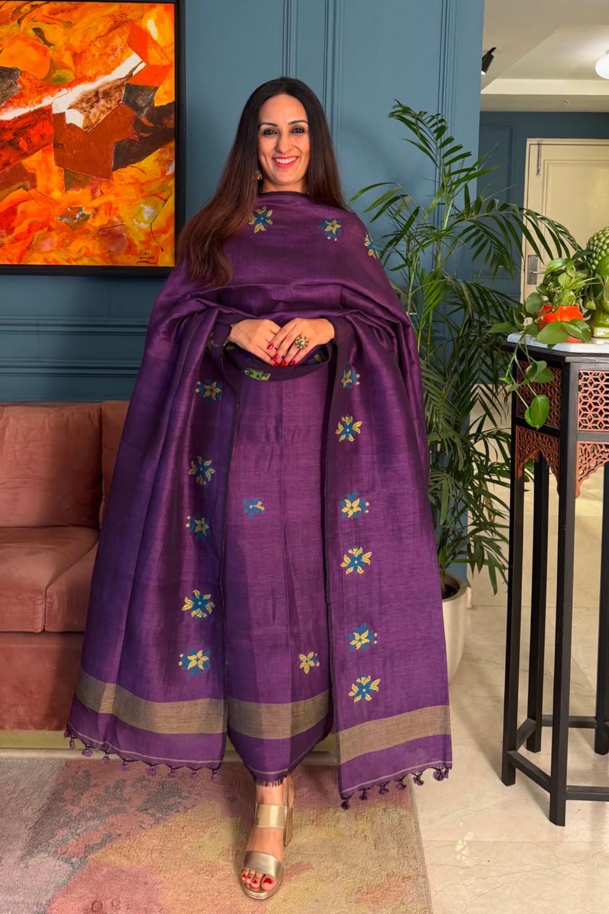 Jayshree linen kurta Dupatta sets
