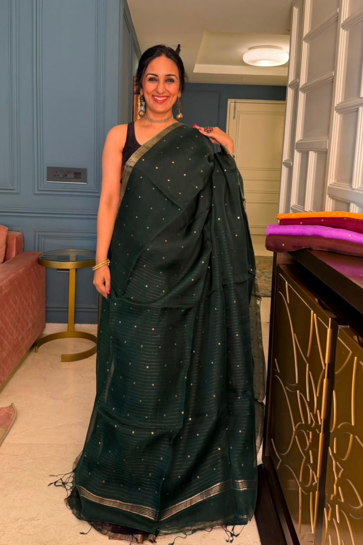 Handwoven pure muslin sarees!!
