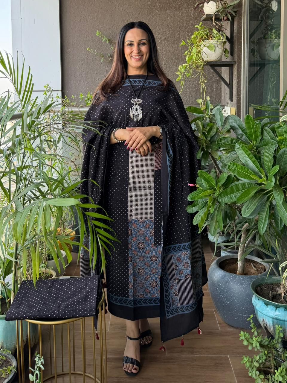 Handblocked Ajrakh Taj cotton full sets!!