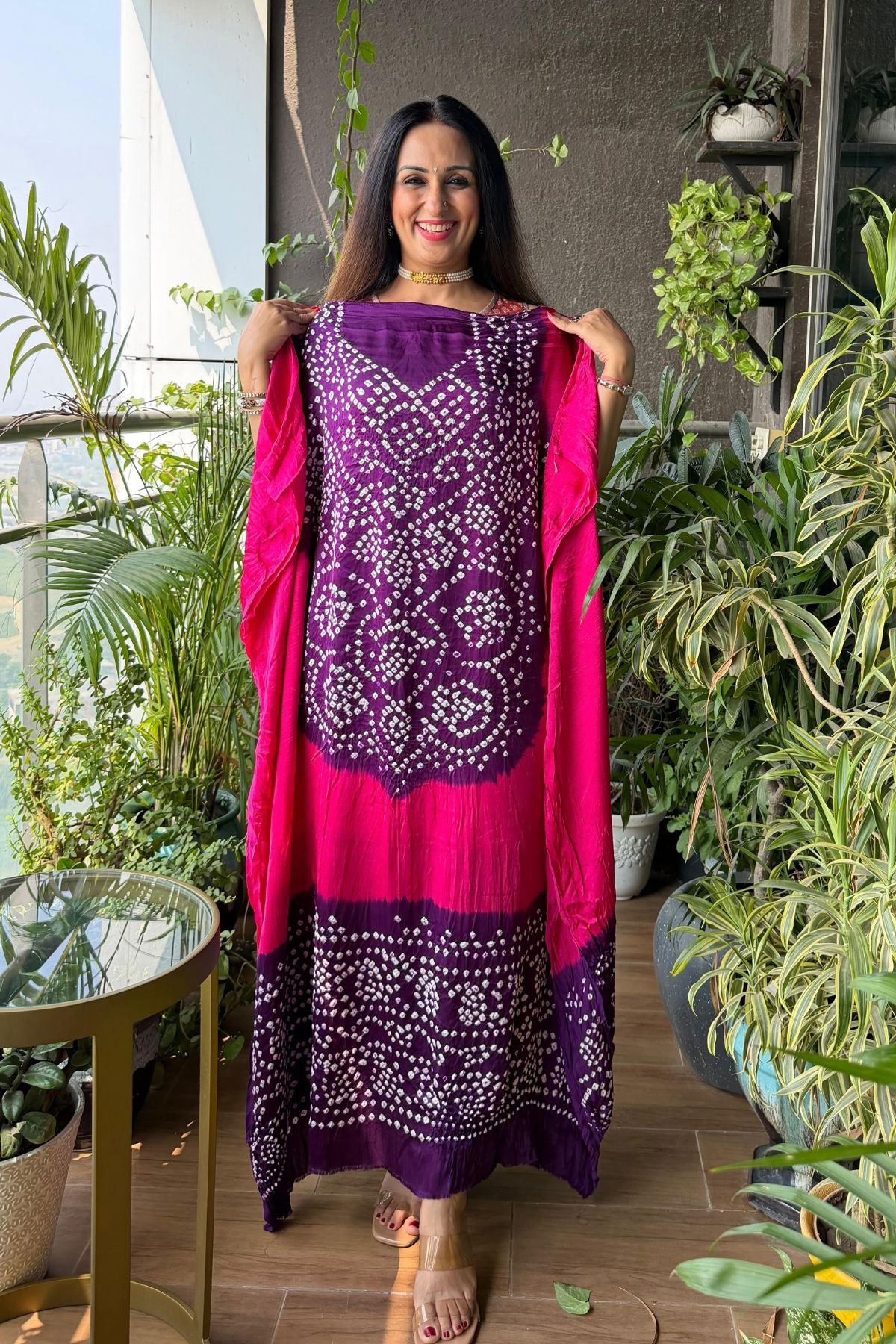 Bandhani work full sets on pure modal satin!!!