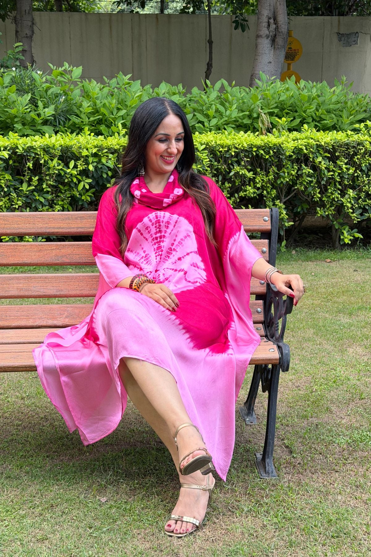 Handcrafted Shibori kaftans on pure modal!!