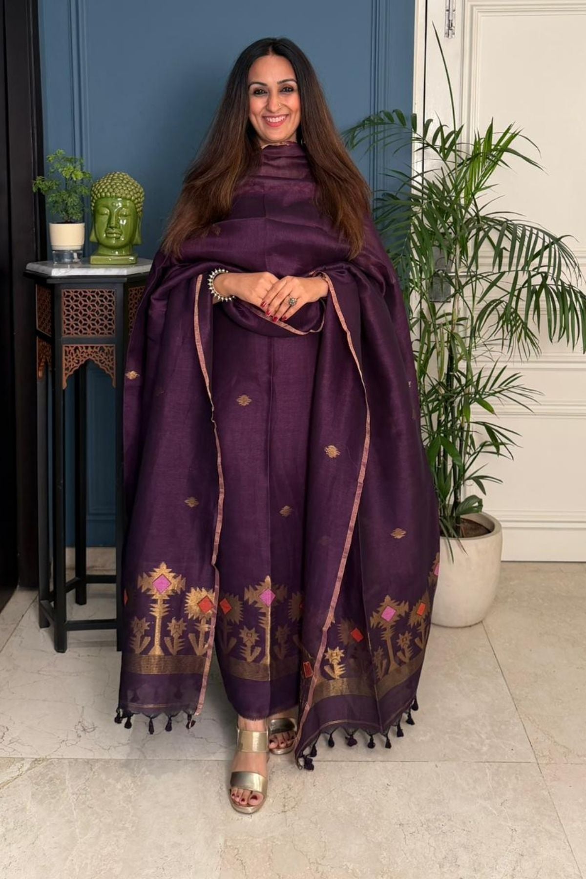 Jayshree linen kurta dupatta set