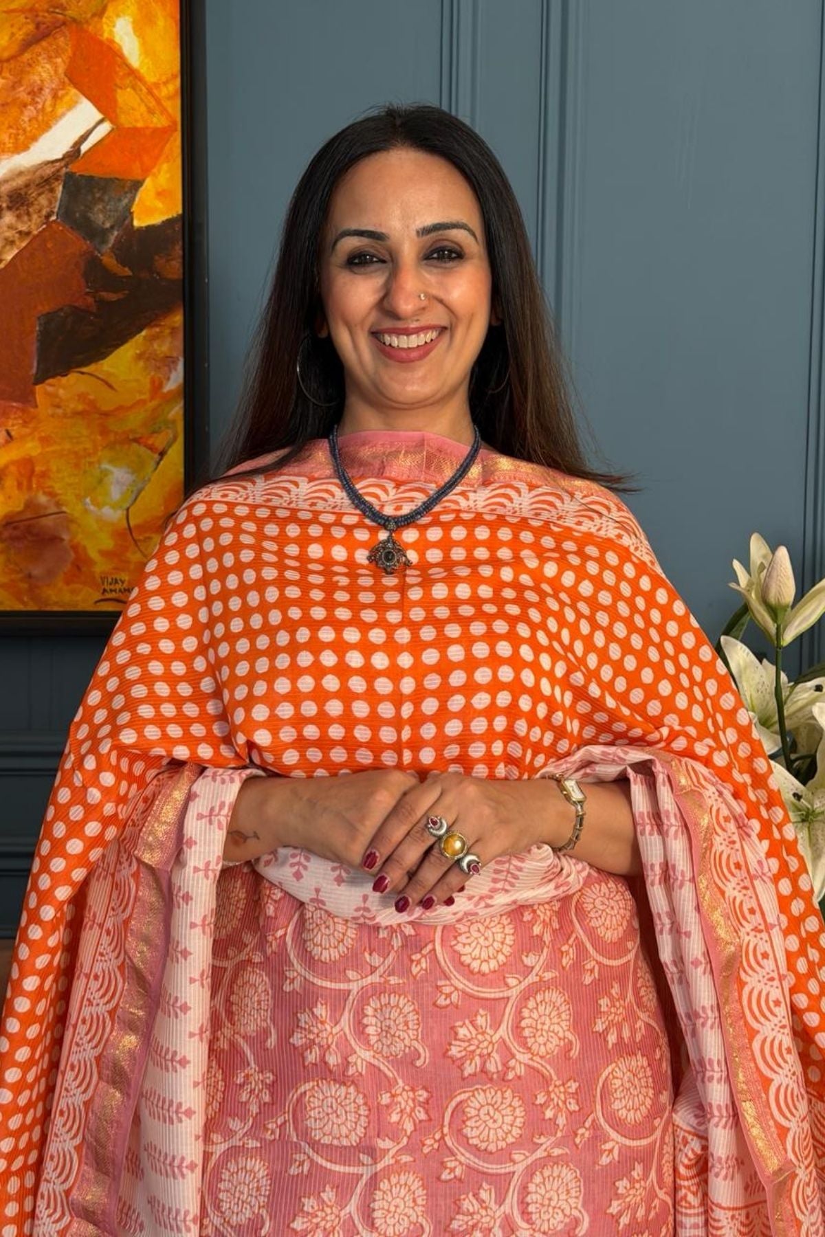 Handblocked Bagh full sets on pure Maheshwari!!