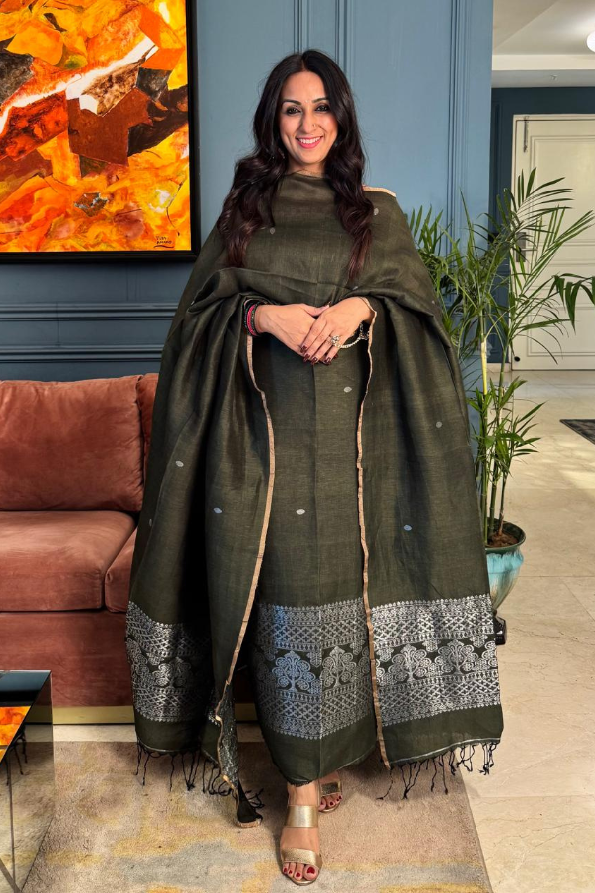 Jayshree linen kurta Dupatta sets